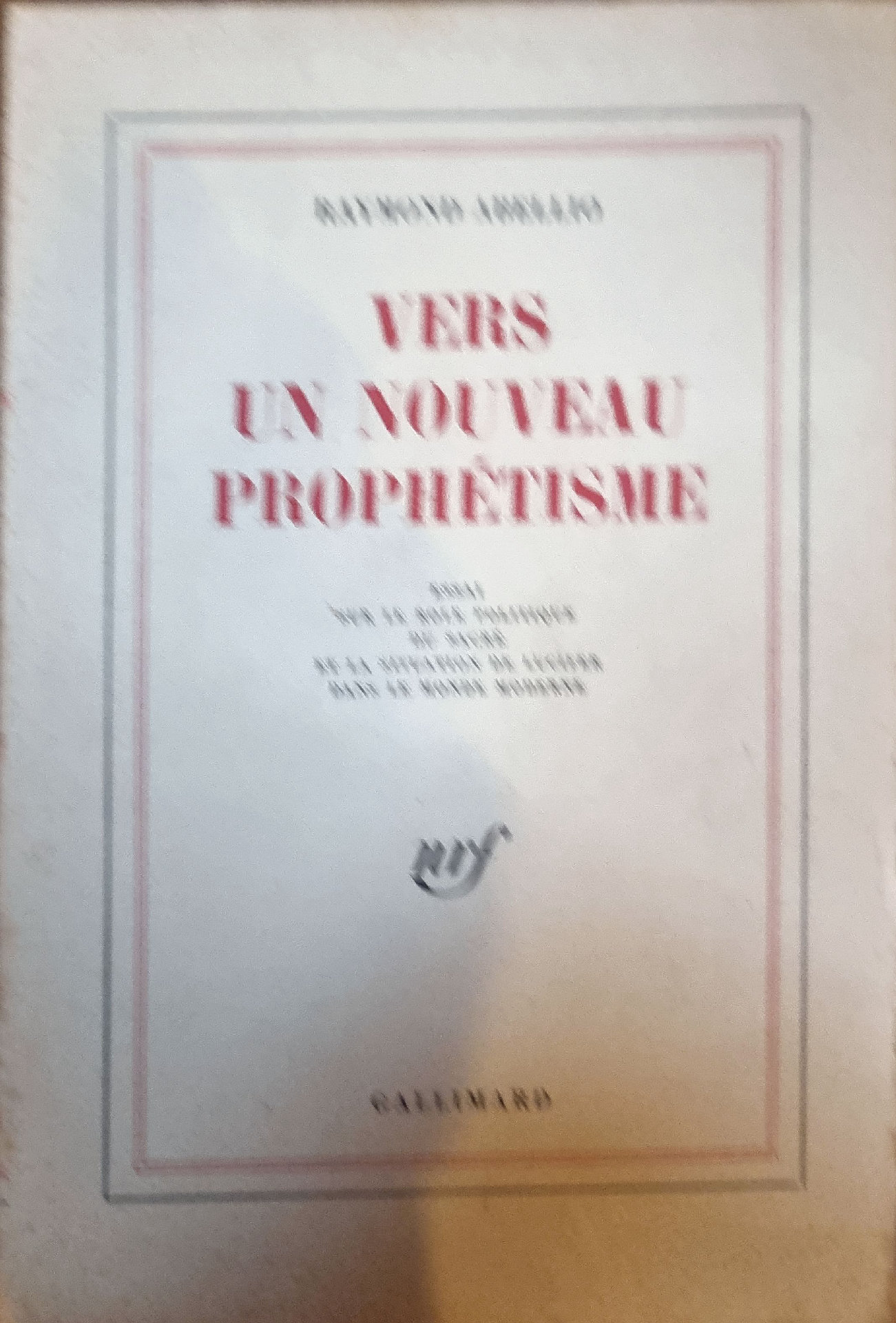 VERS UN NOUVEAU PROPHÉTISME