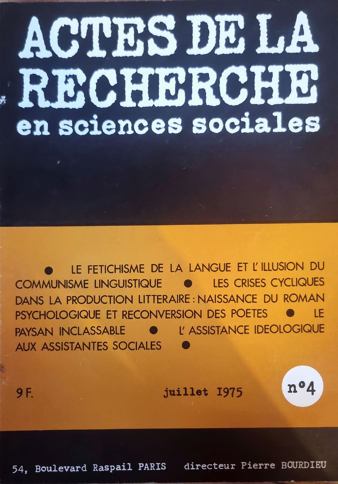 ACTES DE LA RECHERCHE en sciences sociales