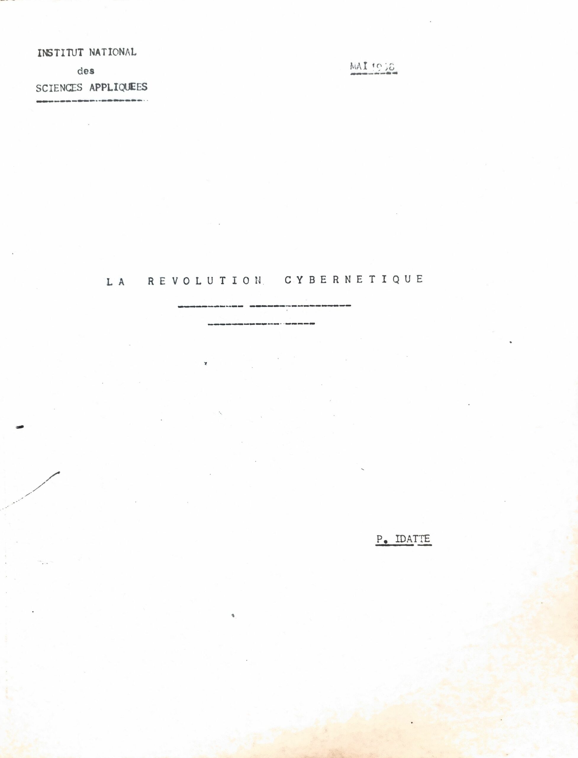 LA REVOLUTION CYBERNETIQUE