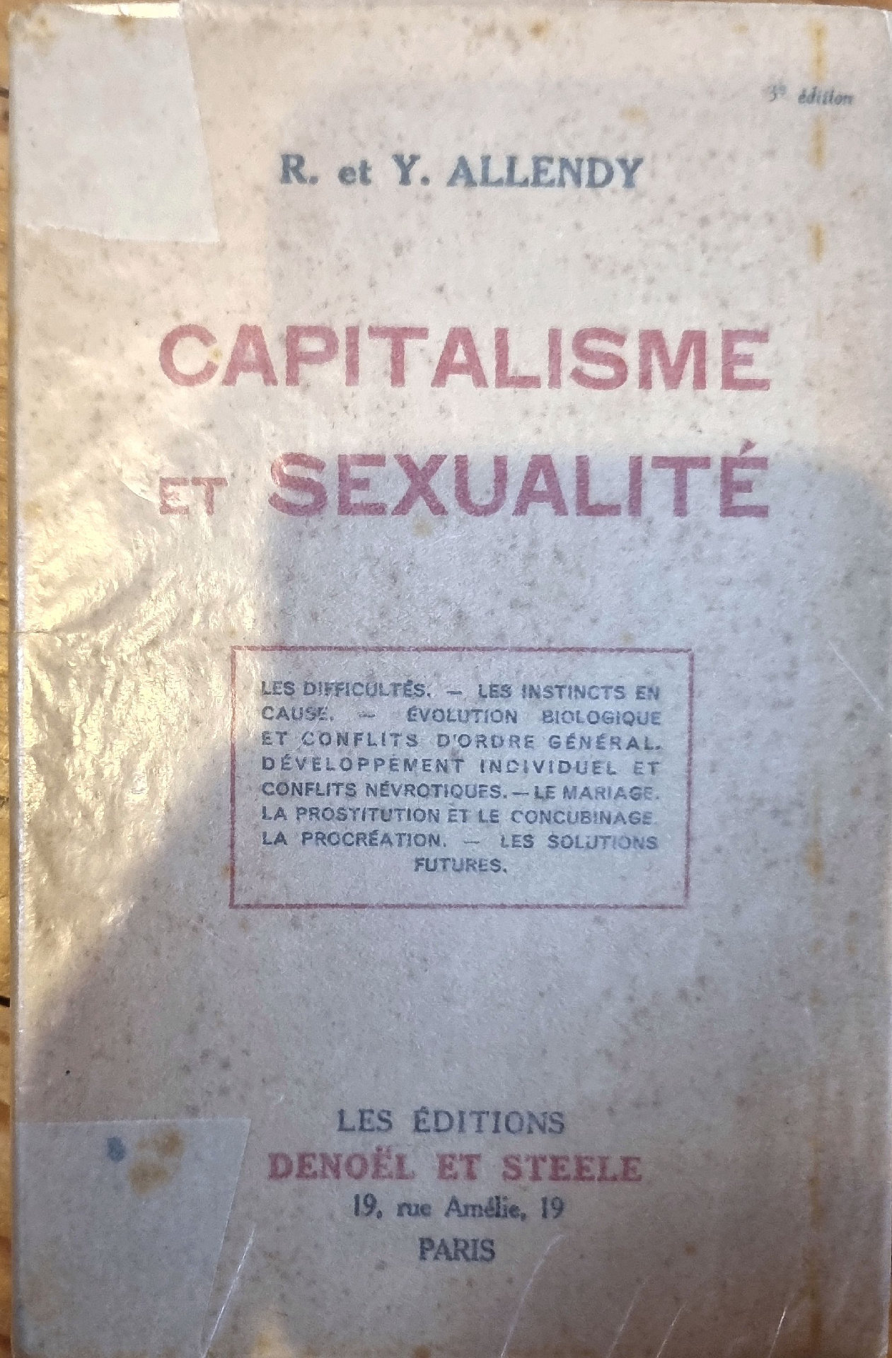 CAPITALISME ET SEXUALITÉ