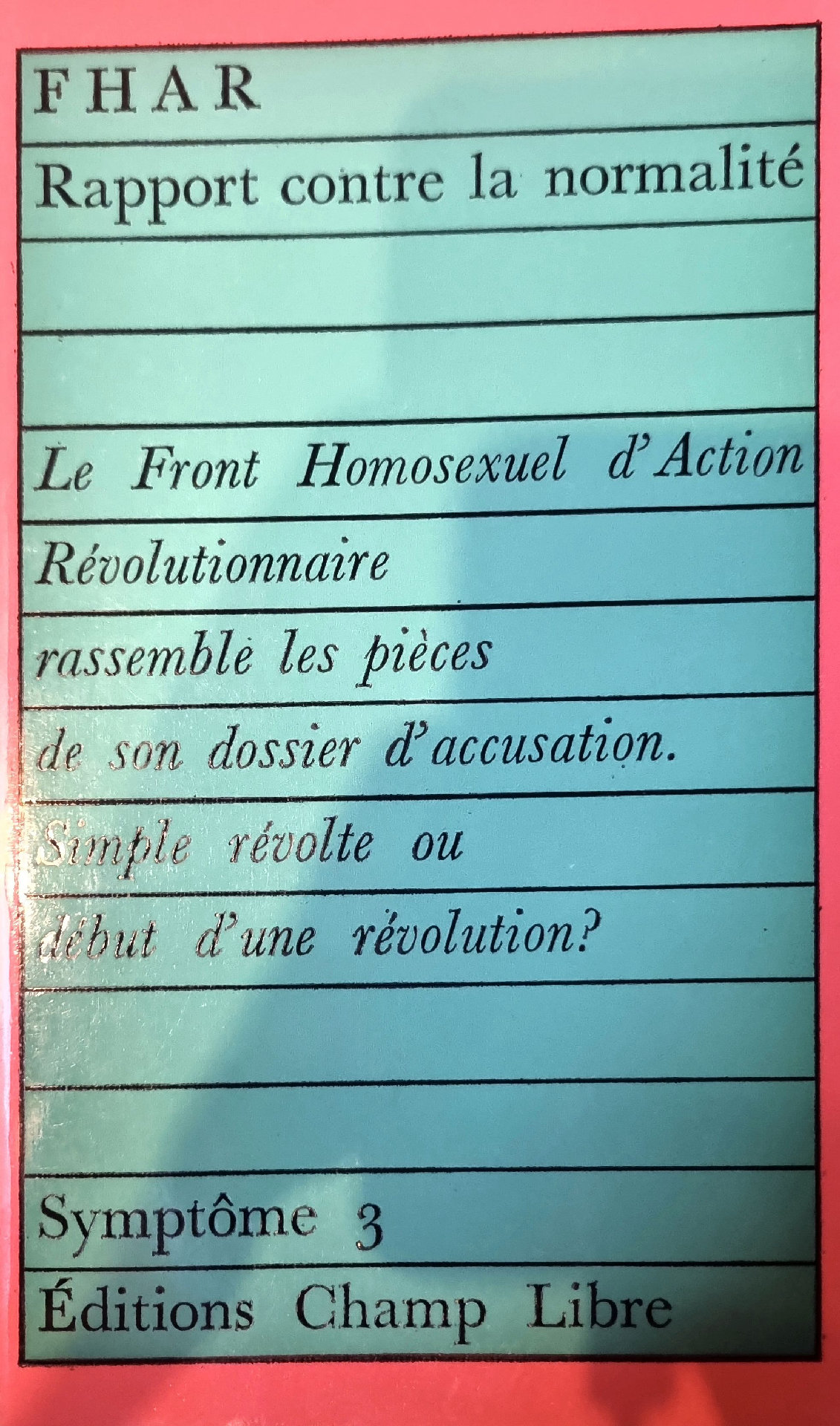 Rapport contre la normalité