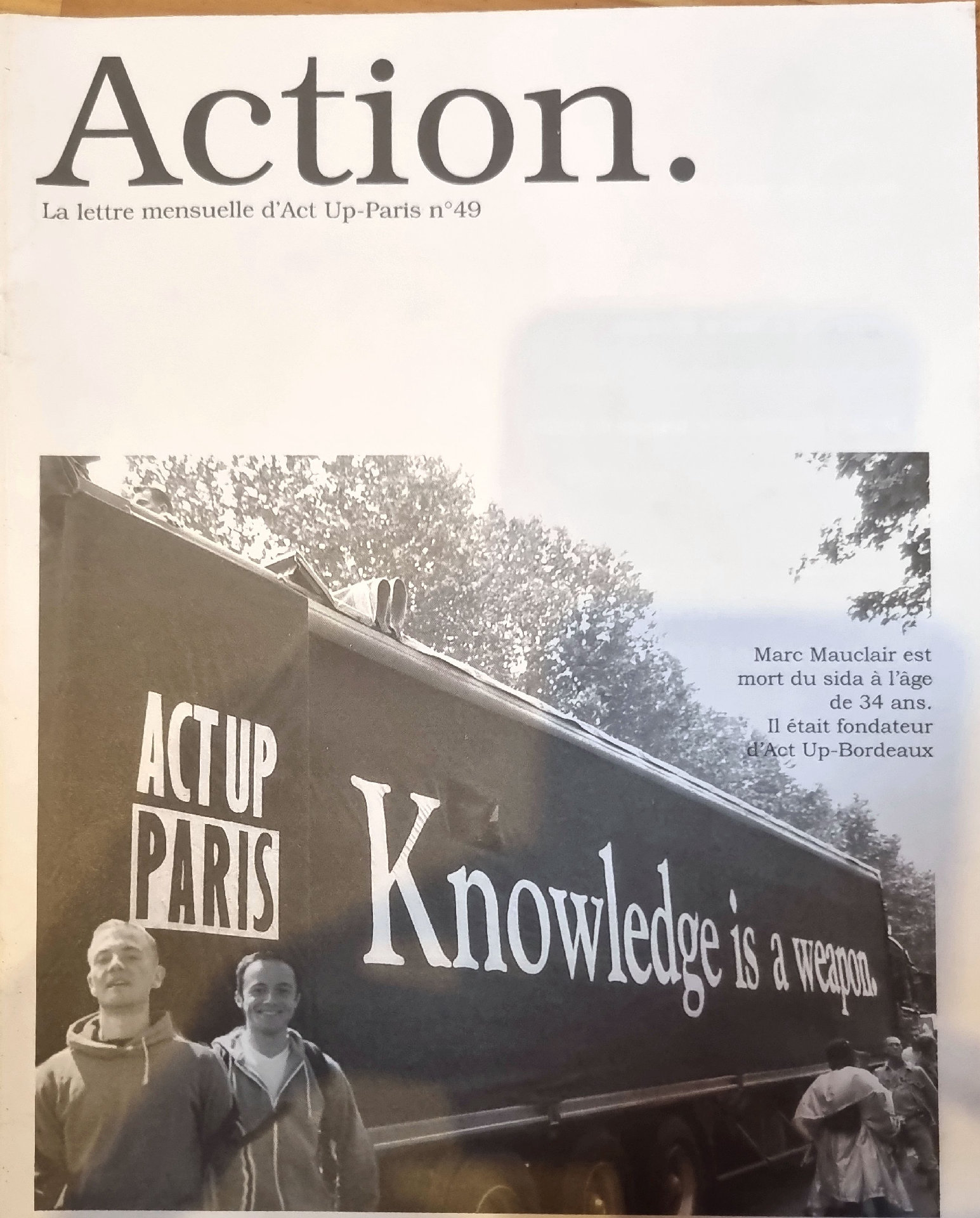 Action. La lettre mensuelle d&rsquo;Act Up-Paris n°49