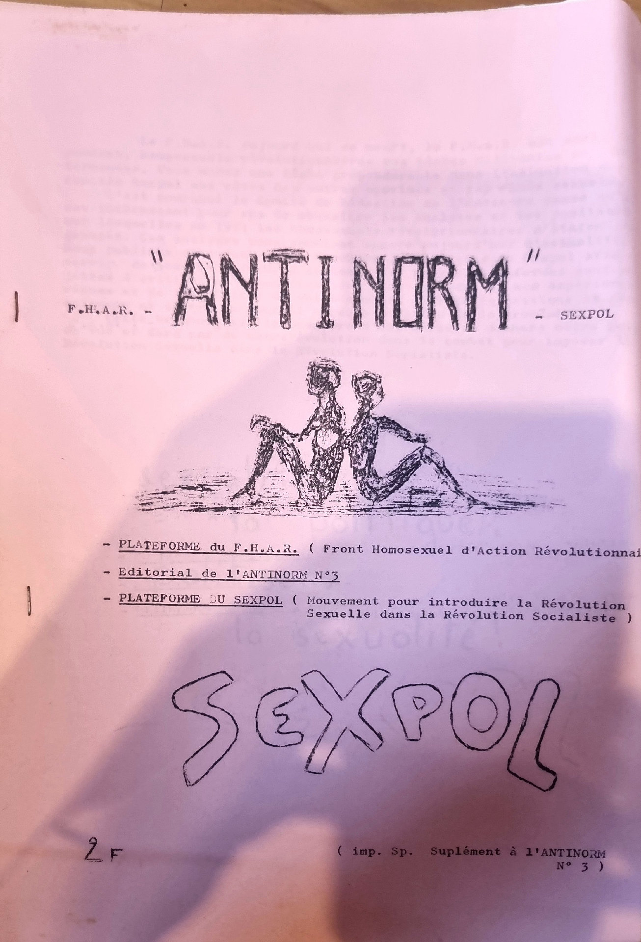 ANTINORM – SEXPOLD (Supplément à l&rsquo;ANTINORM N° 3)