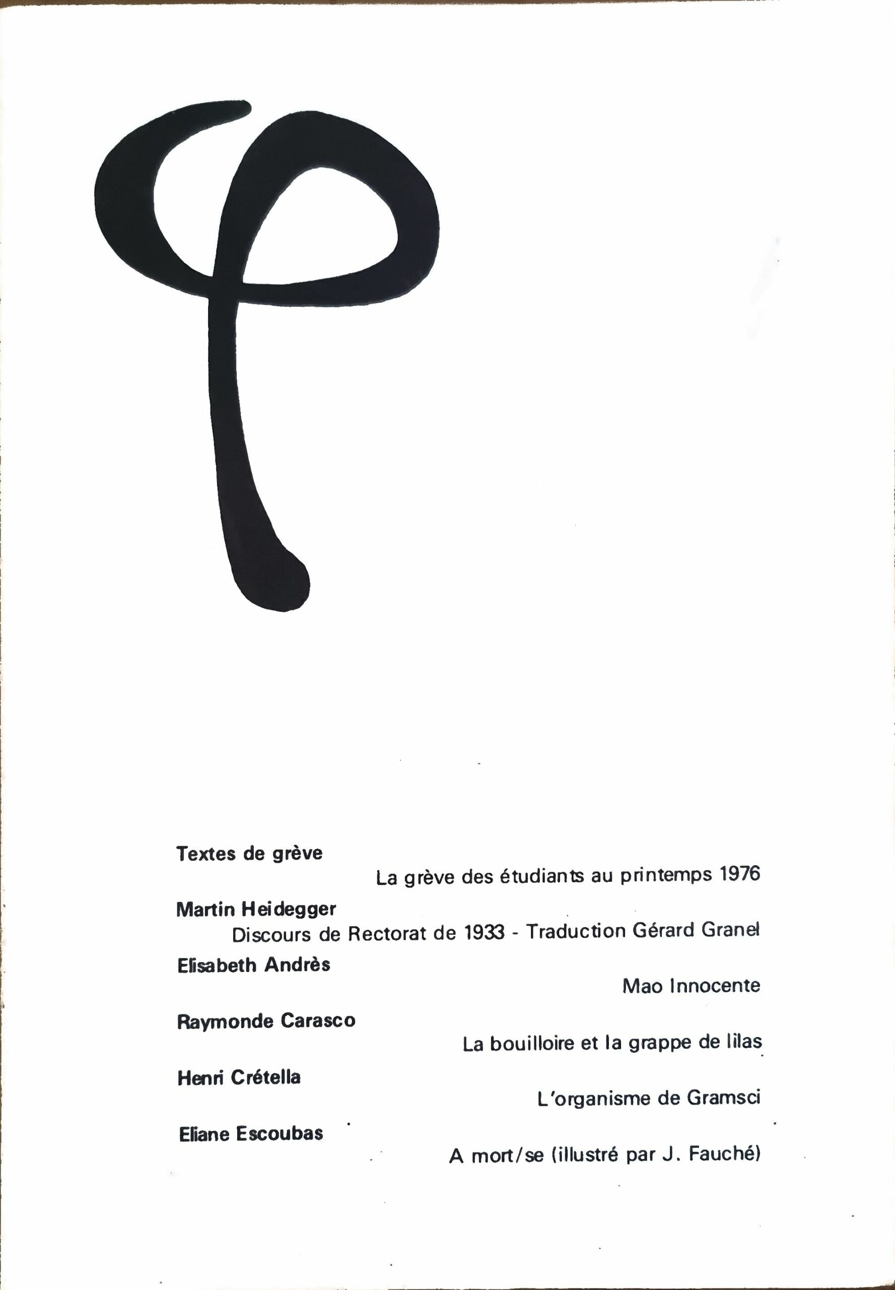 φ. Textes de grève