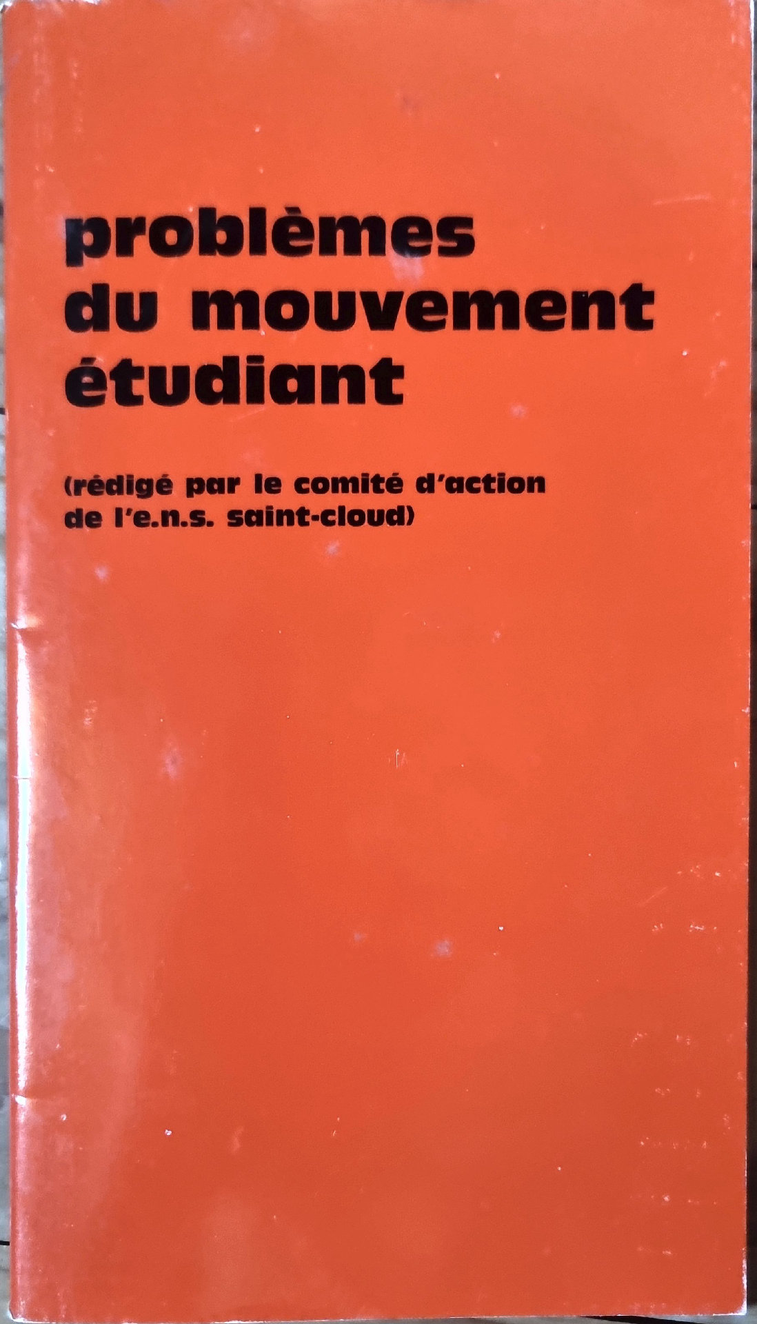 Problèmes du mouvement étudiant