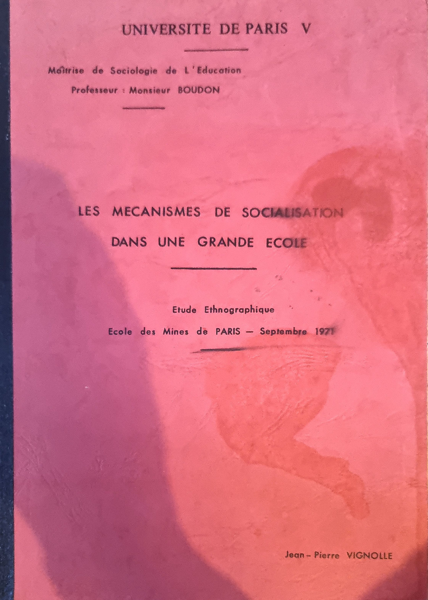 Les mécanismes de socialisation dans une grande école : Étude ethnographique