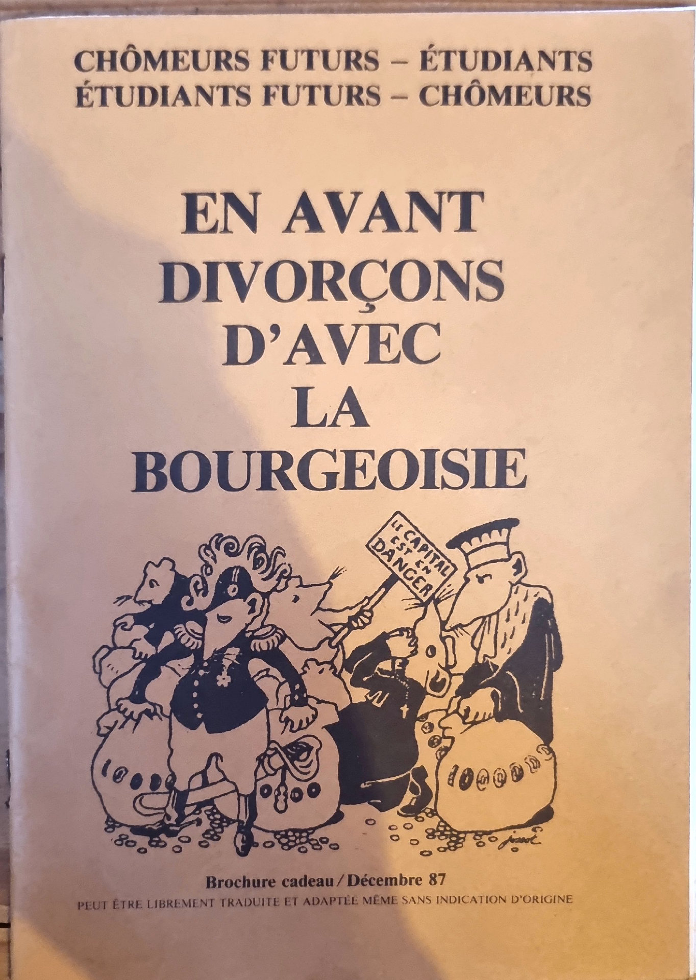 En avant divorçons d&rsquo;avec la bourgeoisie