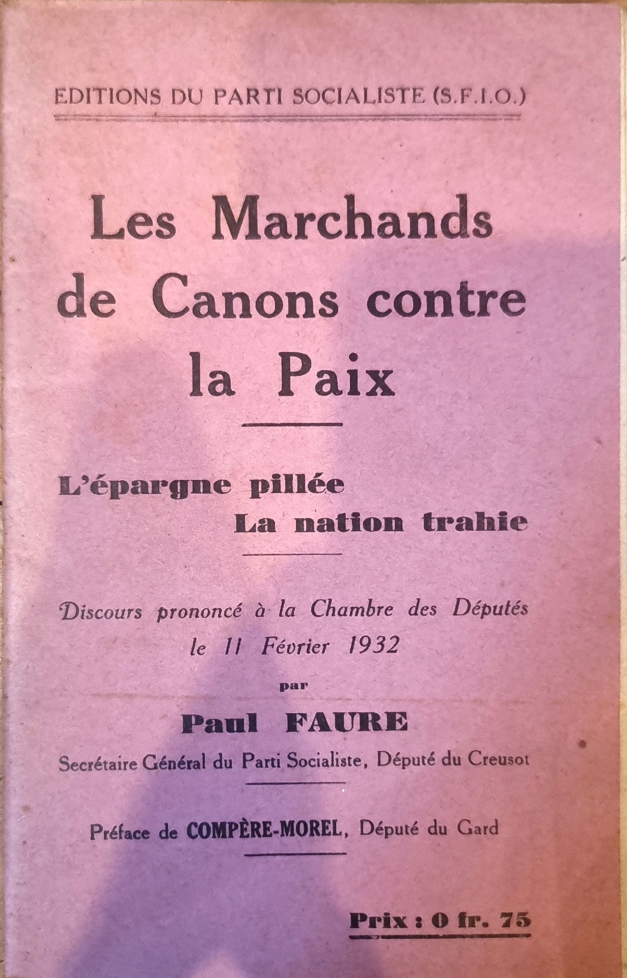 Les Marchands de Canons contre la Paix