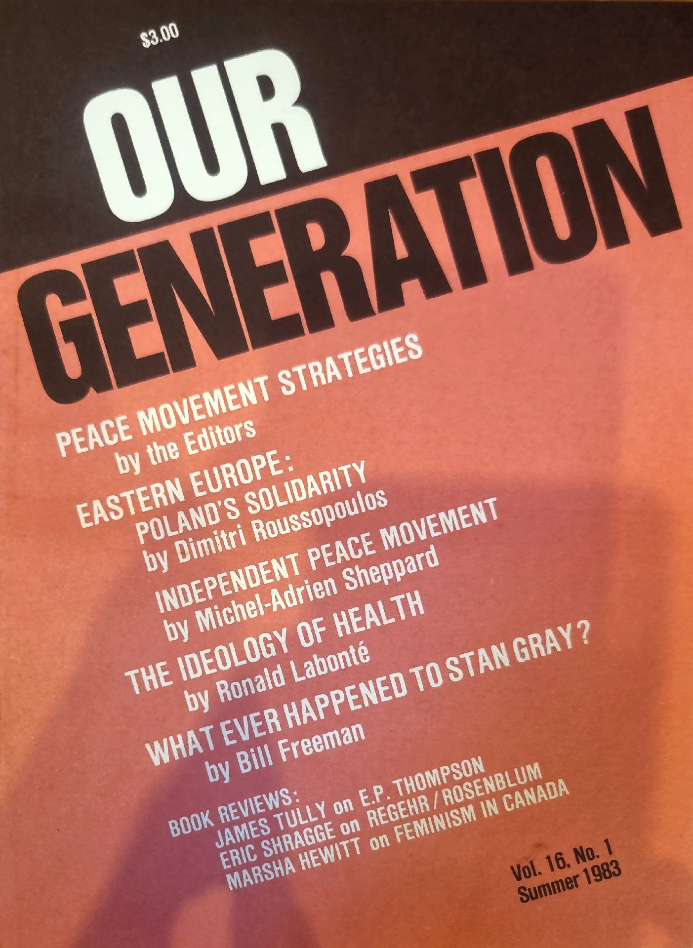 OUR GENERATION Volume 16 Number 1