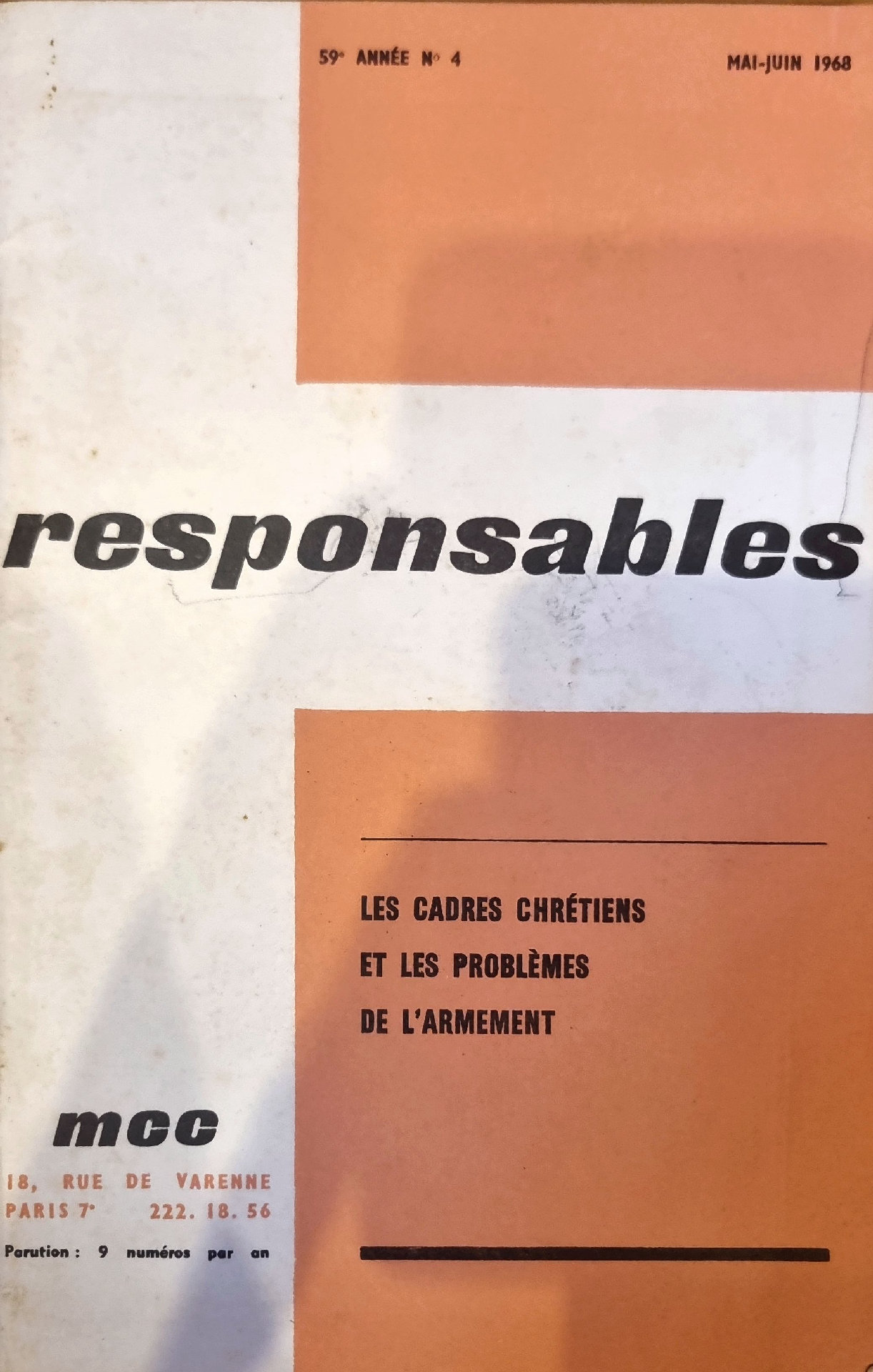 responsables – LES CADRES CHRÉTIENS ET LES PROBLÈMES DE L&rsquo;ARMEMENT
