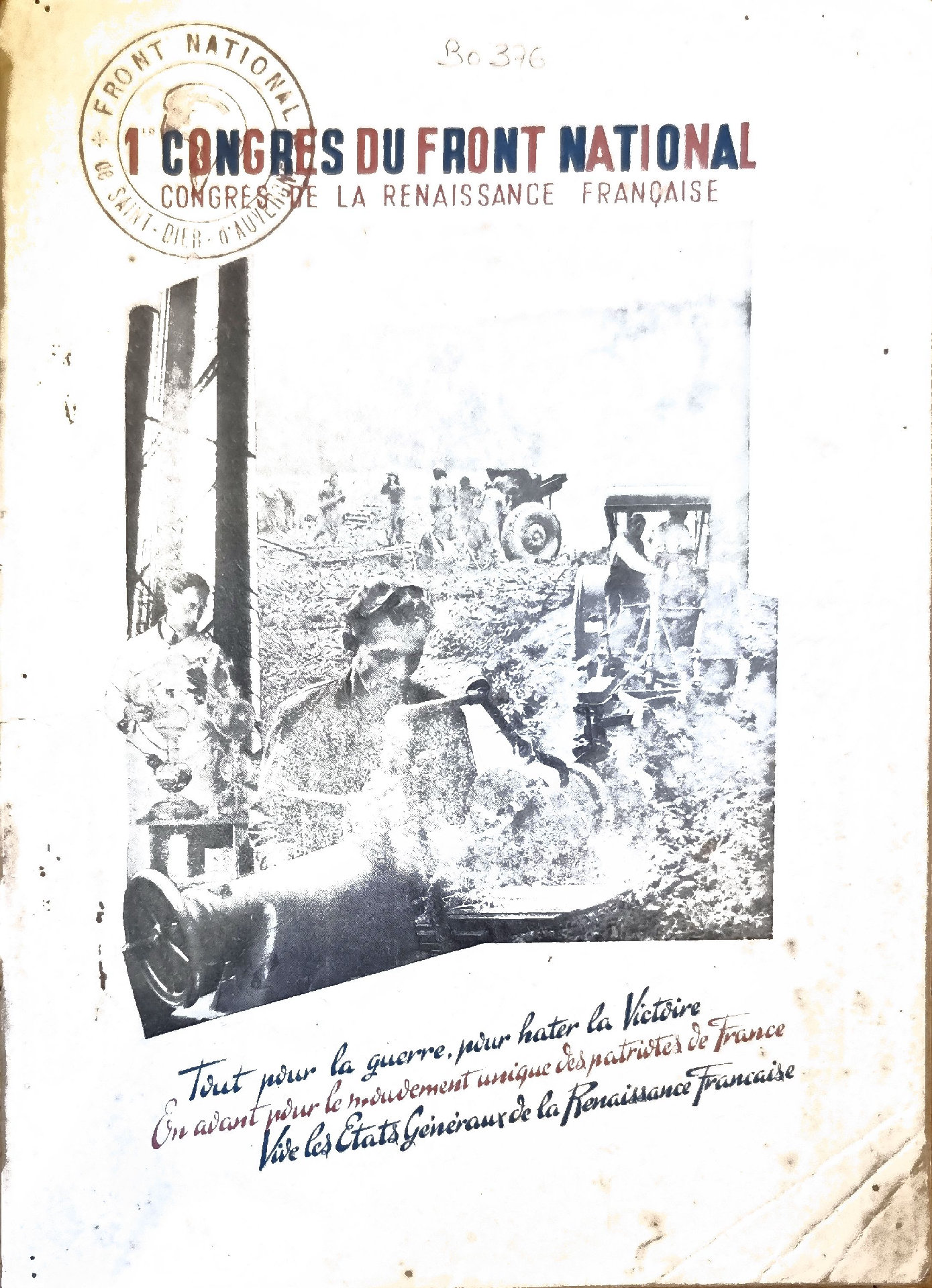 1er CONGRÈS DU FRONT NATIONAL DE LA RENAISSANCE FRANÇAISE