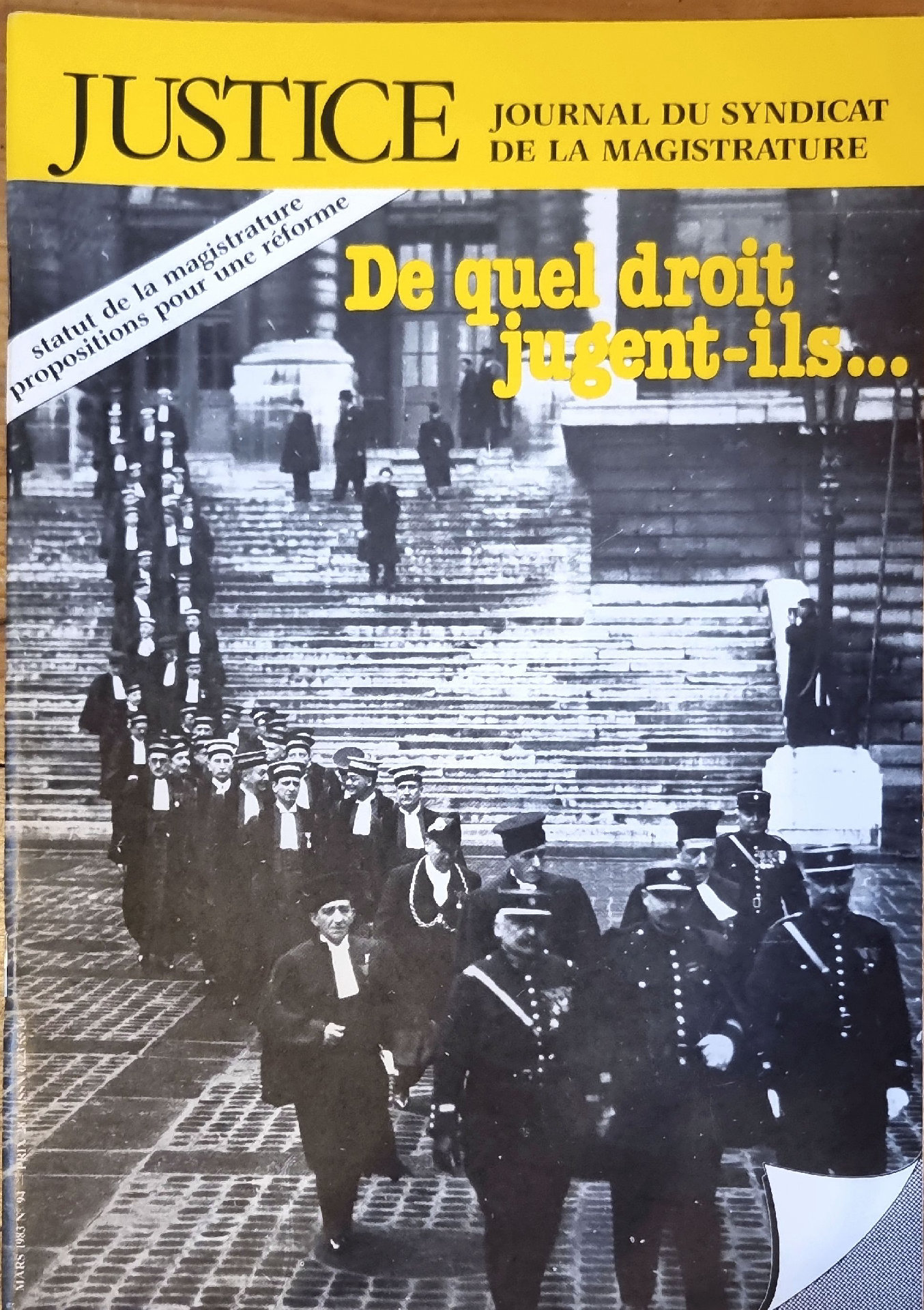 JUSTICE : JOURNAL DU SYNDICAT DE LA MAGISTRATURE