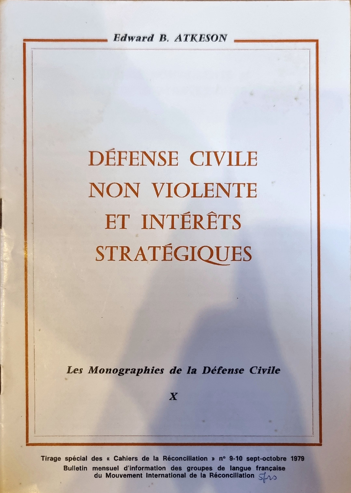 DÉFENSE CIVILE NON VIOLENTE ET INTÉRÊTS STRATÉGIQUES