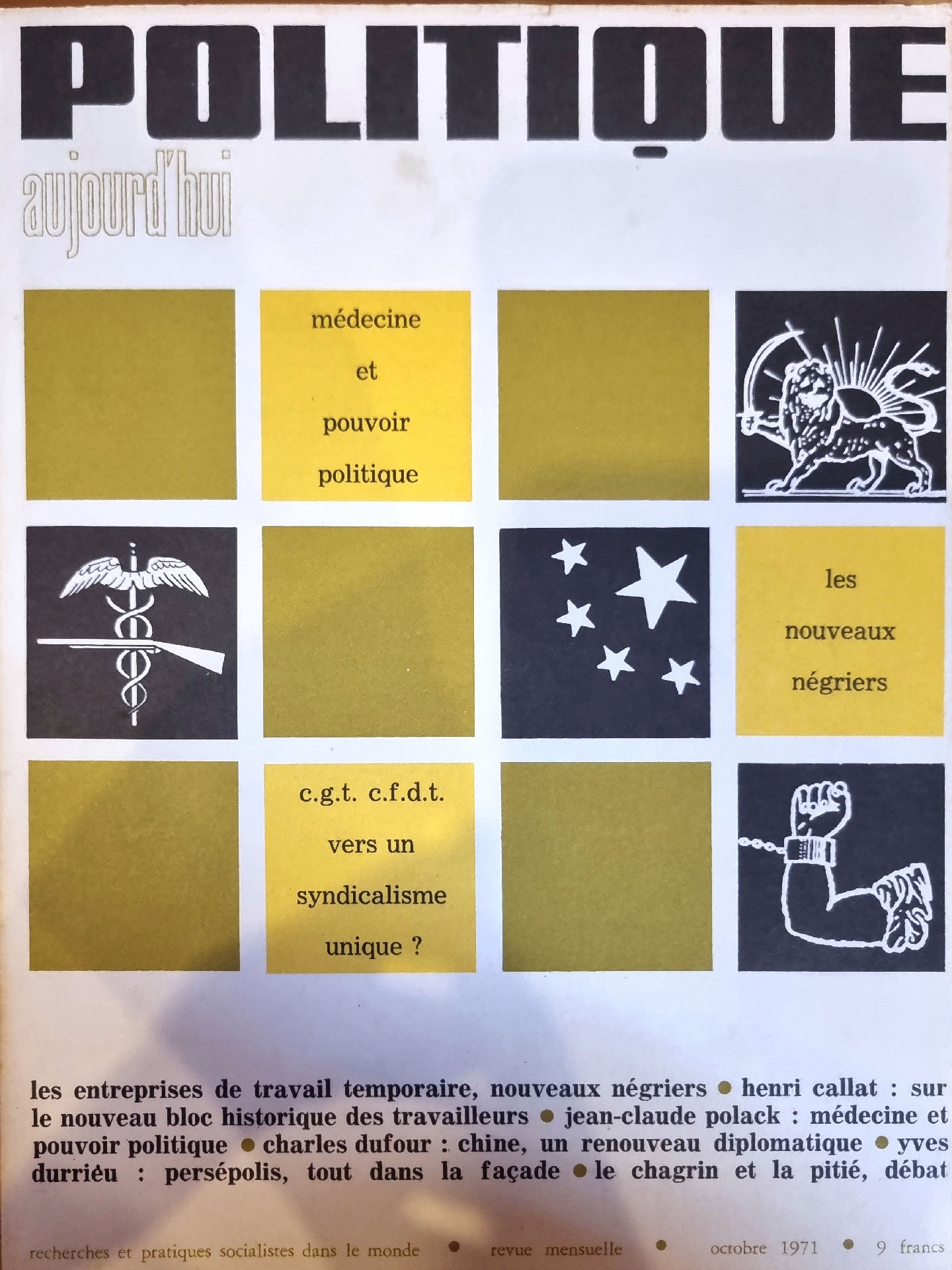 POLITIQUE aujourd&rsquo;hui