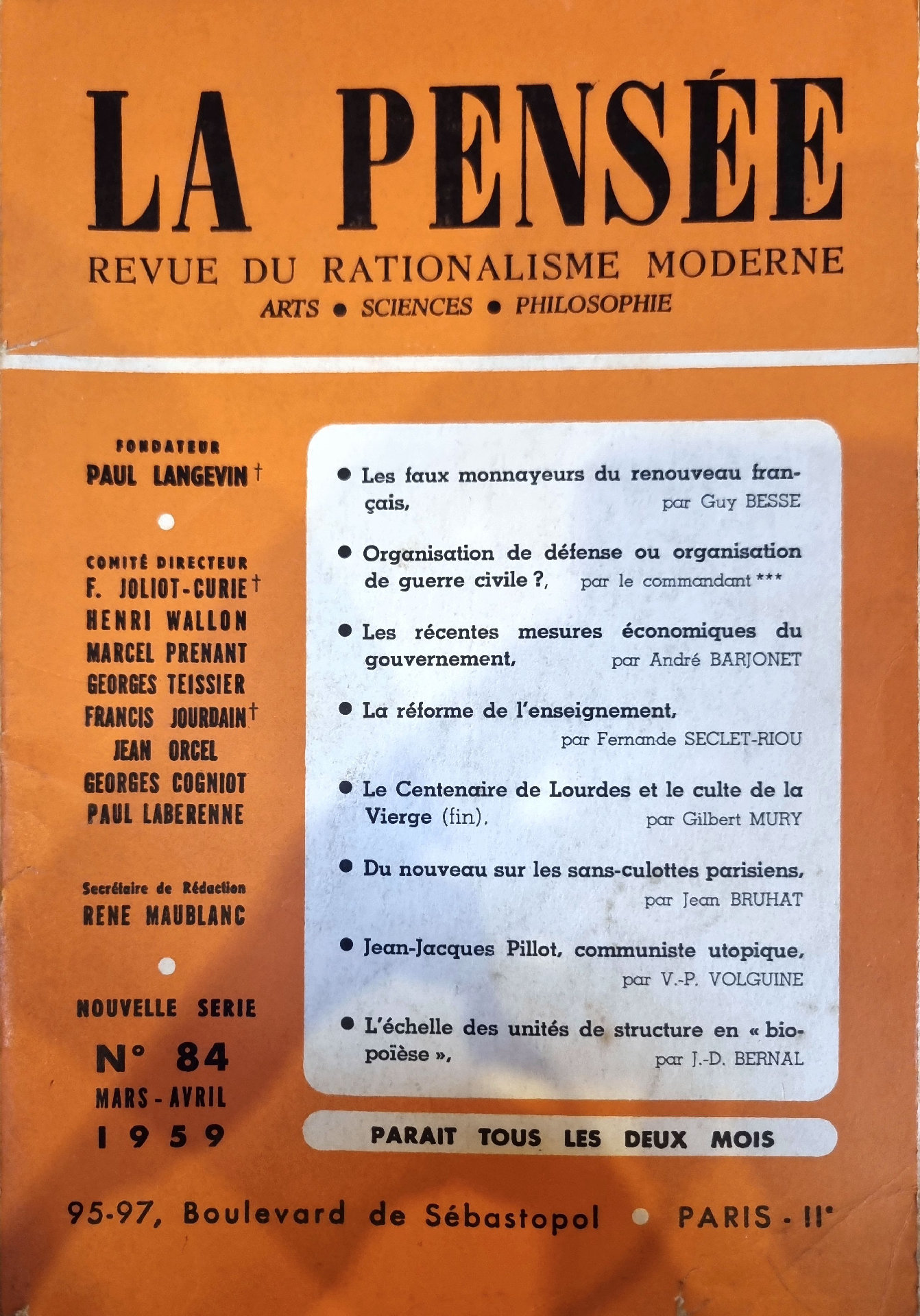 La Pensée – Revue du Rationalisme Moderne