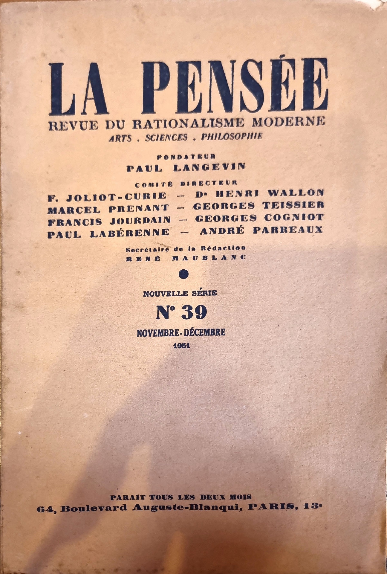 La Pensée – Revue du Rationalisme Moderne