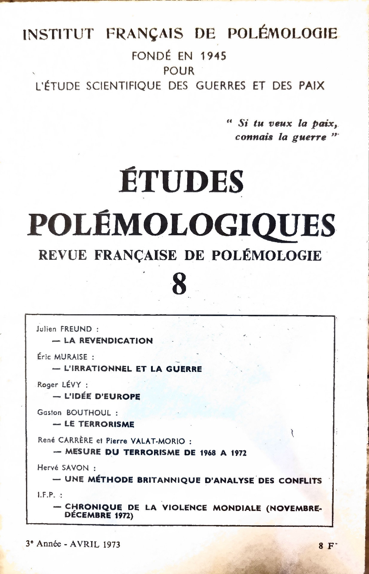 Études Polémologiques