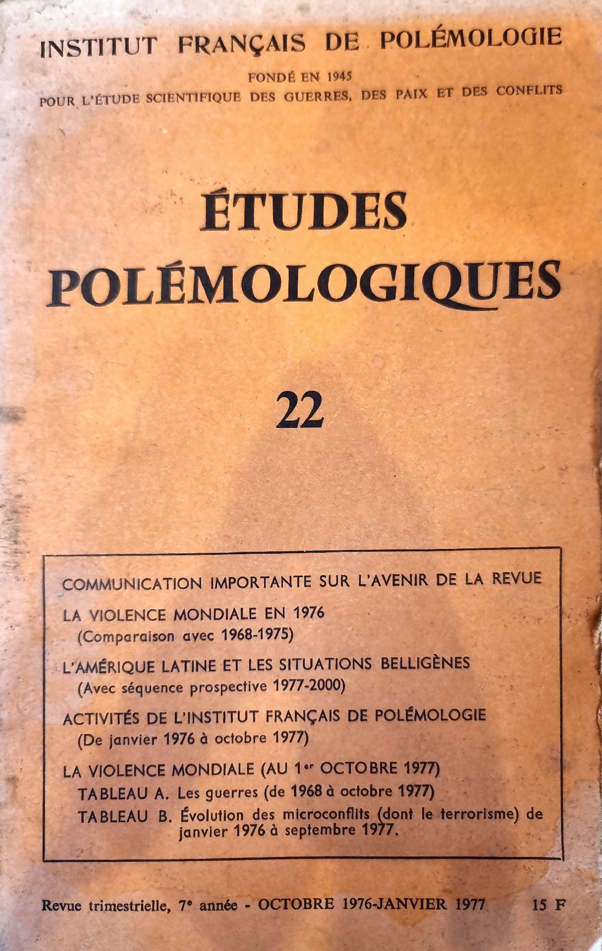 Études Polémologiques n°22