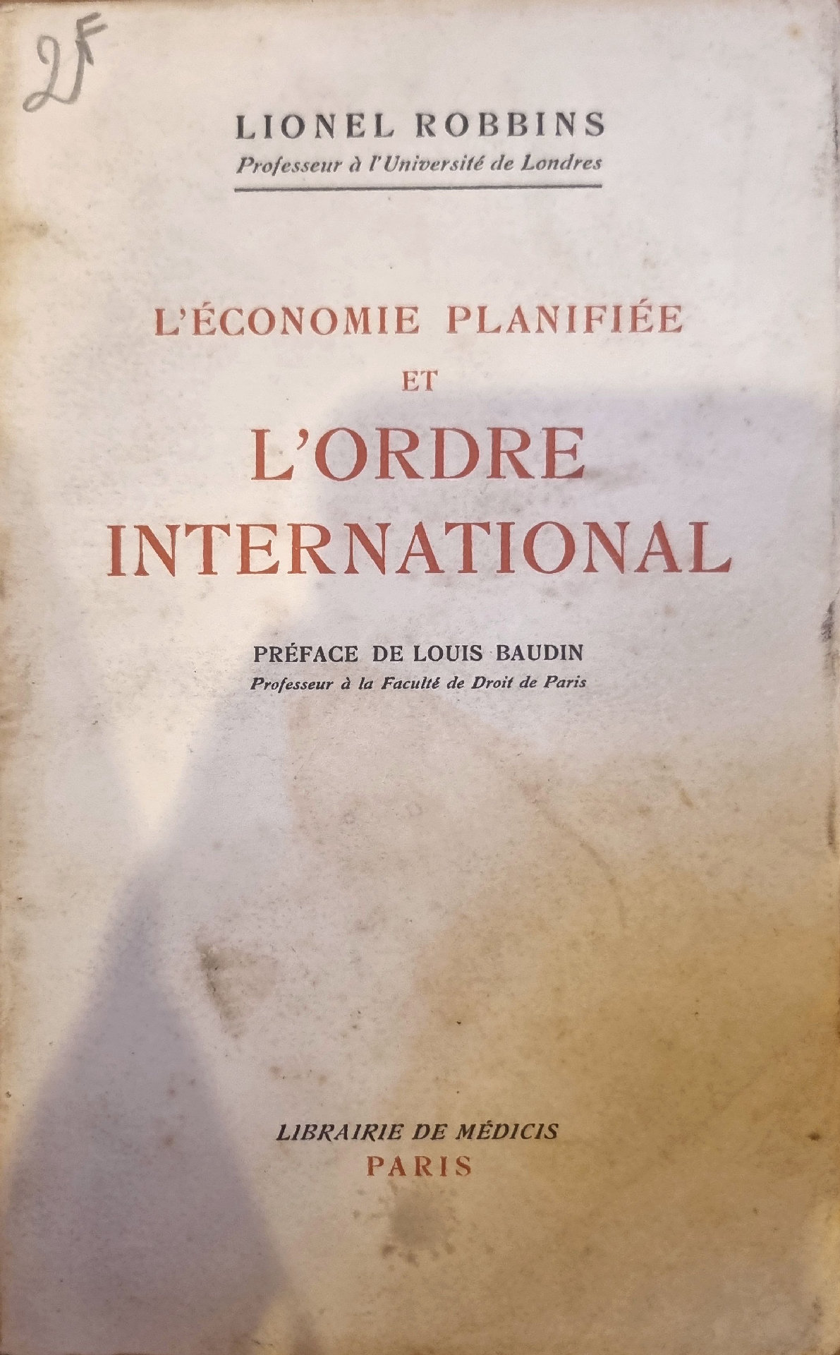 L&rsquo;ÉCONOMIE PLANIFIÉE ET L&rsquo;ORDRE INTERNATIONAL