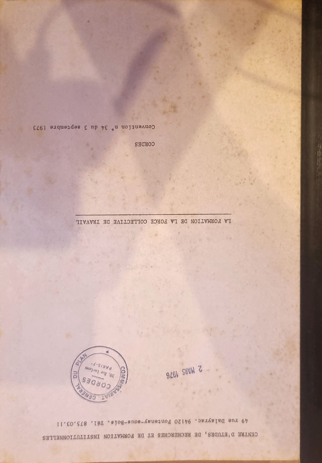 LA FORMATION DE LA FORCE COLLECTIVE DE TRAVAIL