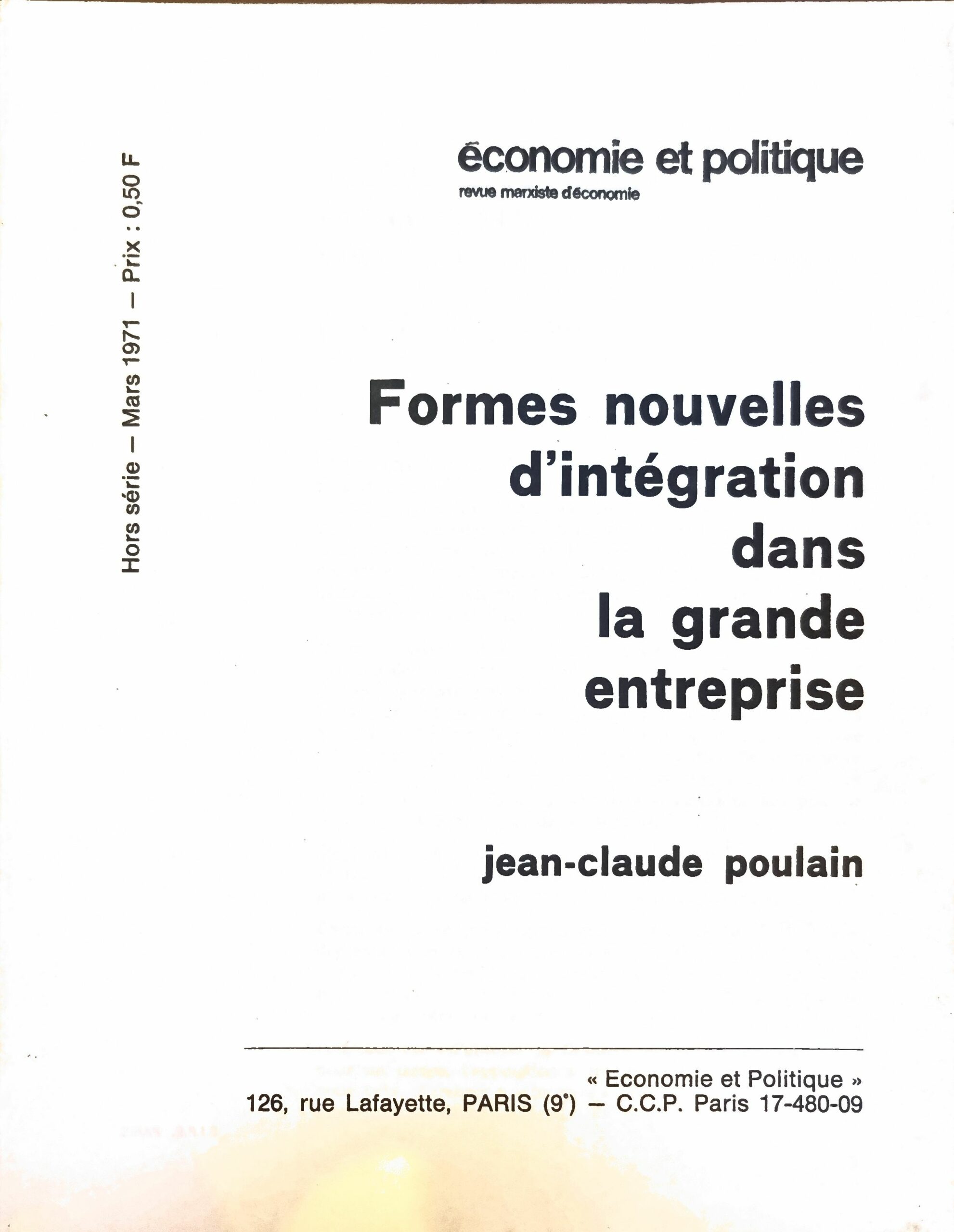 Formes nouvelles d&rsquo;intégration dans la grande entreprise