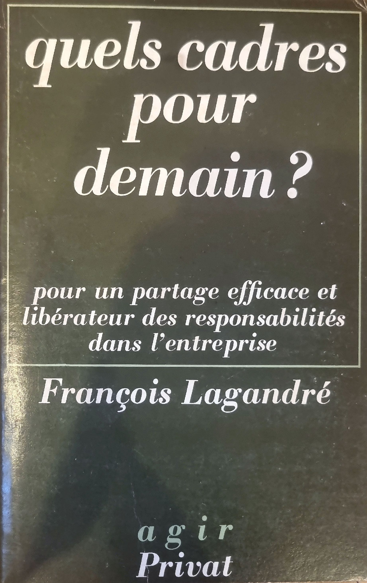 Quels cadres pour demain? pour un partage efficace et libérateur des responsabilités dans l&rsquo;entreprise