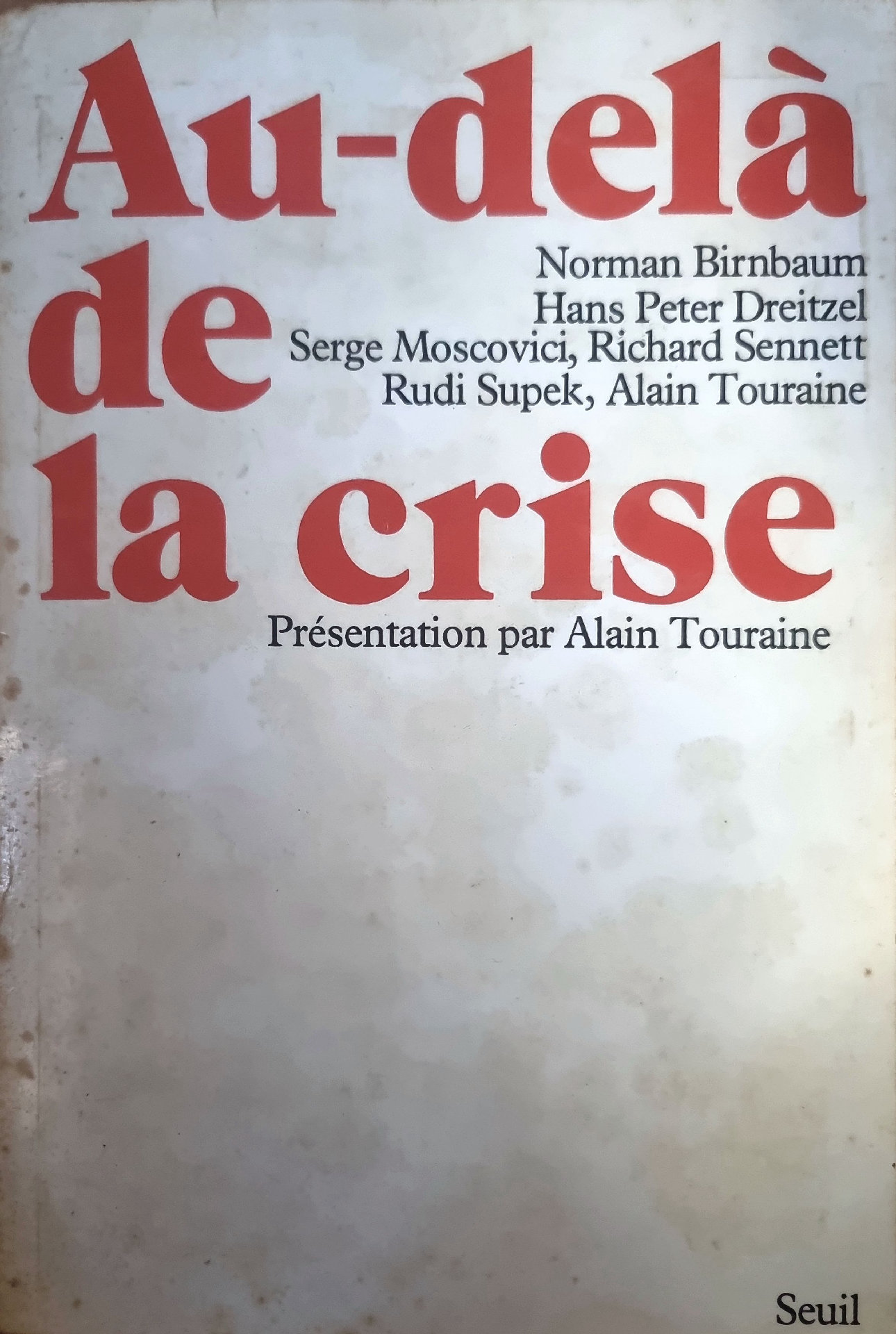 Au-delà de la crise