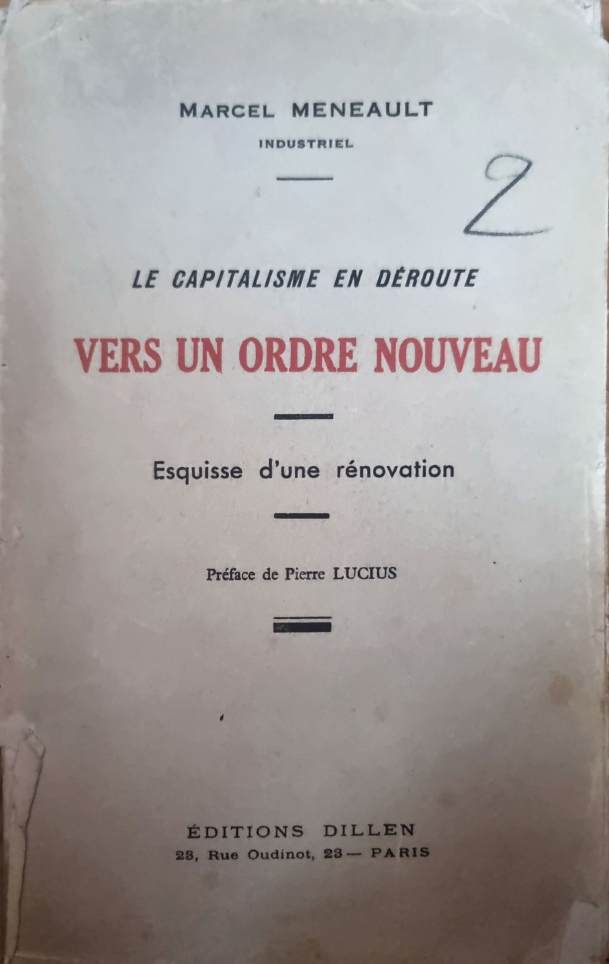 Le Capitalisme en déroute, vers un ordre nouveau